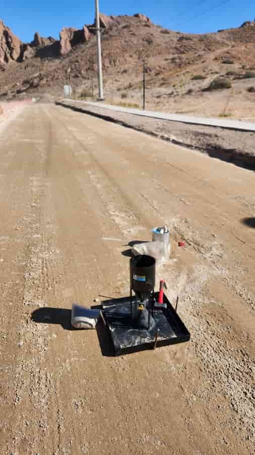 Control de compactación in situ cono de arena