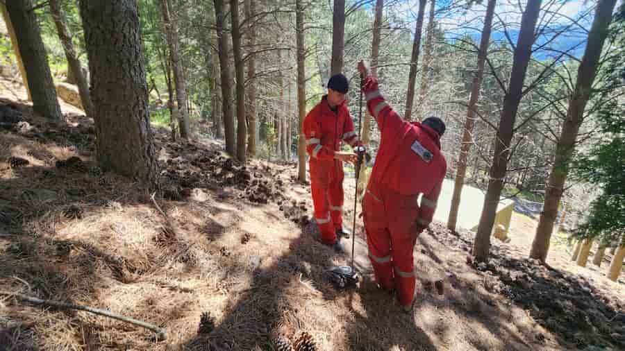 Ensayo PDC para estabilidad de taludes en Patagonia