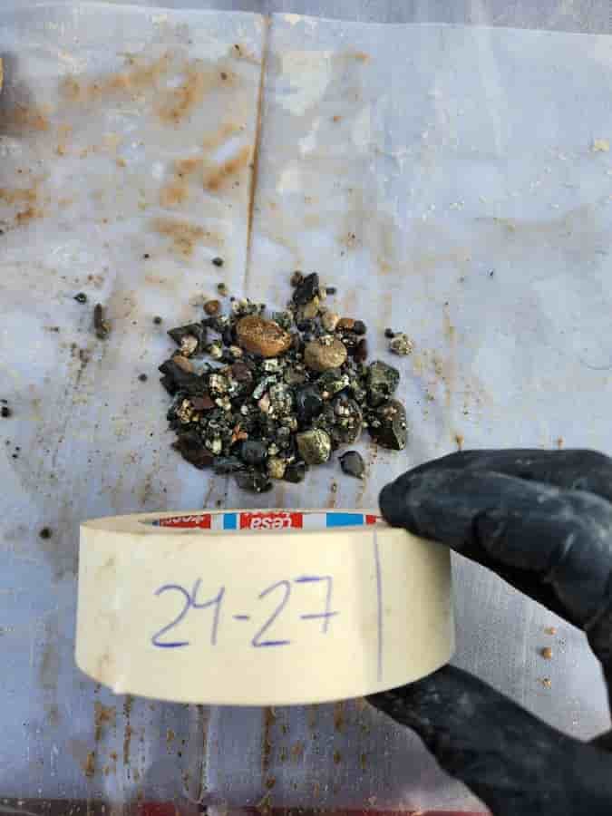 Registro de profundidad durante sondeo geotécnico en Neuquén